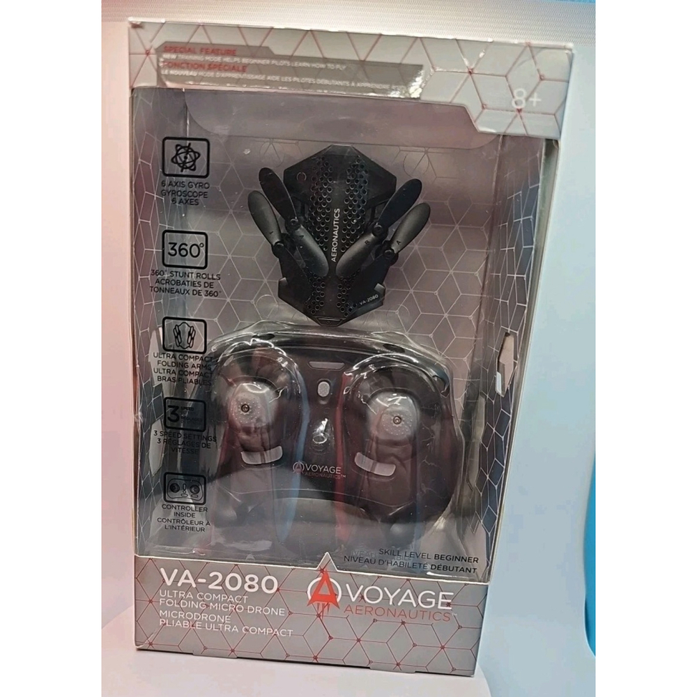 Voyage Aeronautics VA-2080 Ultra Compact Folding Micro Drone New In Box Sealed